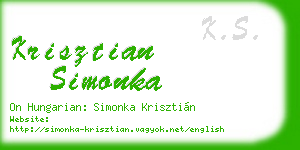 krisztian simonka business card