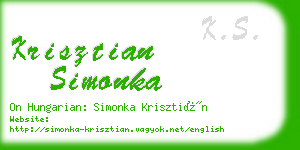 krisztian simonka business card